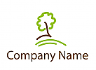 Baum, Pflanze Gezeichnet, Grtner, Logo