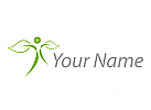 ko-Medizin, Person als Pflanze, Baum, Heilpraktiker, Logo