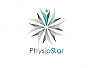 , zweifarbig, Signet, Mensch, Stern, Physiotherapie, Arztpraxis, Logo