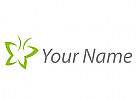 Zweifarbig, Schmetterling, Bltter, Wellness, Massage, Logo