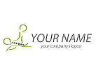 Ökomedizin, Zwei Personen, Massage, Orthopädie, Chiropraktiker, Physiotherapie, Osteopathie, Logo