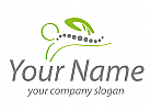 Person und Hand, Massage, Orthopdie, Chiropraktiker, Physiotherapie, Osteopathie, Logo