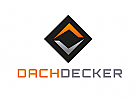 Logo, abstrakt, eckig, Dachdecker