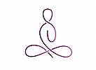 , Mensch, Linie, Yoga, Meditation, Logo 