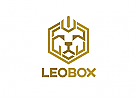 , Zeichen, Signet, Knig, Hexagon, Gold, Krone, Lwe, Kreis, Lion, Box, Logo