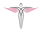  Zeichen, Zeichnung, Mensch, Frau, Flgel, Frauenarztpraxis Logo