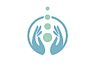 , Frauenarzt , Hand, Punkte, Arztpraxis Logo