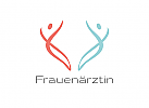 Zeichen, zweifarbig, Zeichnung, Frauenarzt, Logo