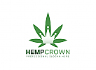 komedizin, Marihuana Logo, Cannabis Logo, Behandlung, Hemp, Hanf, Krone Logo