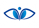 Zeichen, zweifarbig, Mensch, Auge, optiker, Augenarzt, Arztpraxis, Logo