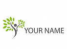 ko-Medizin, Person als Baum, Person in Bewegung, Logo