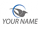 kologisch, Vogel im Flug und Kreis, Vogel Logo