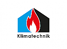 Haus, Handwerk, Heizung, Kamin, Klimatechnik, Sanitr, Klempner, Logo