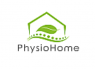 Zeichen, Signet, Haus, Natur, Physiotherapie, Arztpraxis, Logo