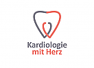 Herz Logo, Kardiologie Logo, Stethoskop Logo, Arztpraxis Logo