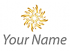 Sonne, Stern in Gold Logo