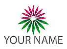 ko, Zeichen, Zeichnung, Viele Bltter in grn und pink Logo