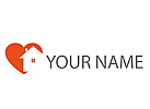 kologisch, Zeichen, Zeichnung, Herz und Haus Logo