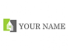 , ko-Bau, Rechteeck und Haus, Immobilien, Hausverwaltung, Logo