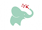 Elefant Logo, Herz Logo, Tier Logo