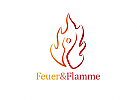 Feuer Logo, Heizung Logo, Klempner Logo, Brandschutz Logo, Flamme Logo