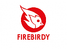 Feuer Logo, Flamme Logo, Vogel Logo, Brandschutz Logo