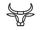 Kuh Logo, Stier Logo, Bauernhoftier Logo, Tier Logo