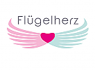 Einzigartiges Flgel Herz Logo