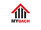 Haus, Dach, Sulen, Bauwerk, Logo