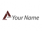 , Dreieck in braun, Bau, Logo
