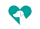 Hund Logo, Herz, Tierarztpraxis Logo
