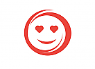 , Smiley, Liebe, Herz Logo