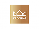 Krone Logo, Haus Logo, Immobilie Logo, Gold Logo