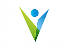 Mensch Logo, Physiotherapie Logo, Arztpraxis Logo