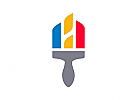 Maler Logo, Pinsel Logo