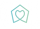 Haus, Herz, Arztpraxis Logo
