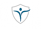 , Mensch, Schild, Sicherheit, Arztpraxis Logo