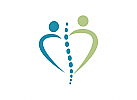 Mensch Logo, Physiotherapie Logo, Herz Logo, Arztpraxis Logo