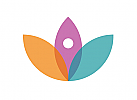 Lotusblume Logo, Yoga Logo, Meditation Logo