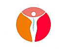 Sonne, Kreis, Frau, Physiotherapie, Logo