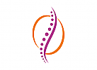Wirbelsule, Kreis, Physiotherapie, Logo