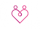 Zwei Menschen, Herz Logo
