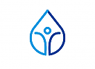 Mensch Logo, Wasser, Wellness Logo