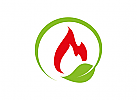 Flamme, Blatt Logo
