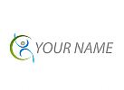 Person und Kreis, Mensch in Bewegung, Logo