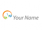 Zwei Personen, Menschen und Kreis Logo