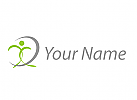 Person, Mensch in bewegung und Kreis Logo
