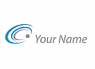 Viele Kreise, Halbkreise und Kugel Logo