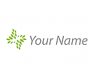Viele Bltter in grn Logo