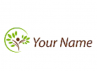 Person als Baum, Pflanze und Kreis Logo